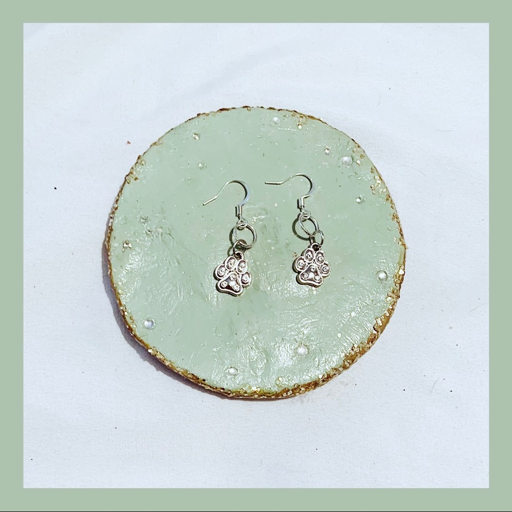 3/$30 EARRING BUNDLES! Gorgeous Silver Paw Print Earrings